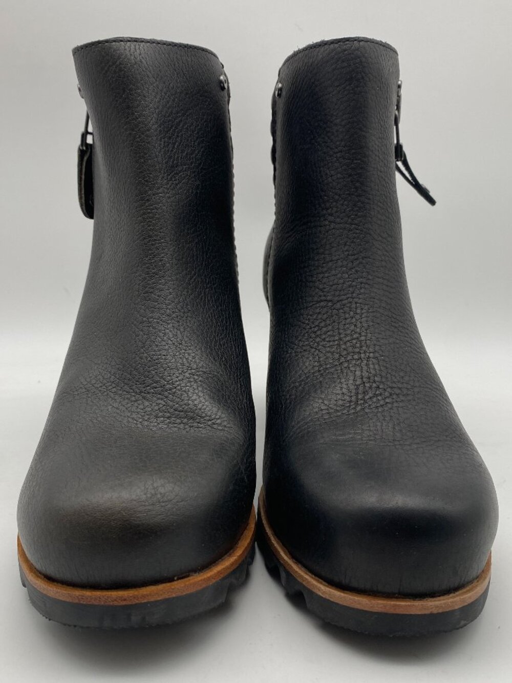 SOREL DANICA BOOTIE BLACK LEATHER #NL2547-010 US WOMEN SIZE 9.5